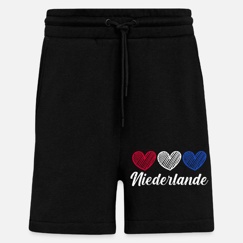 Pays-Bas Pays-Bas - Short bio décontracté fabriqué en UE - SOLID BLACK