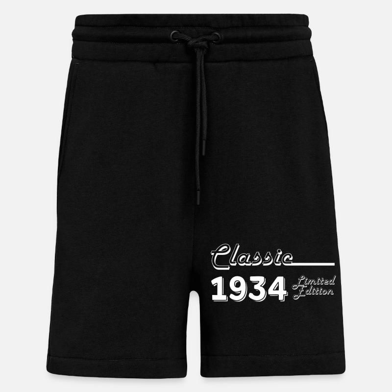 Classic 1934 édition limitée - Short bio décontracté fabriqué en UE - SOLID BLACK