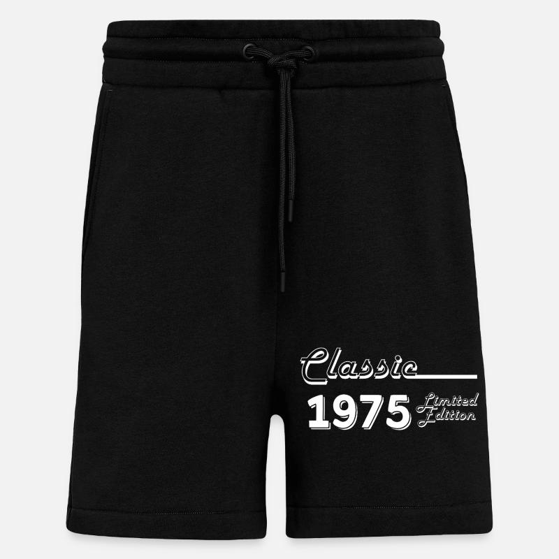 Classic 1975 édition limitée - Short bio décontracté fabriqué en UE - SOLID BLACK