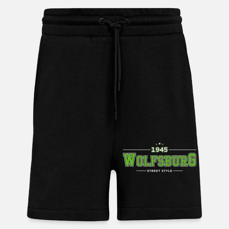 Wolfsburg - Short bio décontracté fabriqué en UE - SOLID BLACK