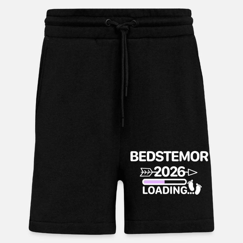 Bedstemor 2026 Danois - Short bio décontracté fabriqué en UE - SOLID BLACK
