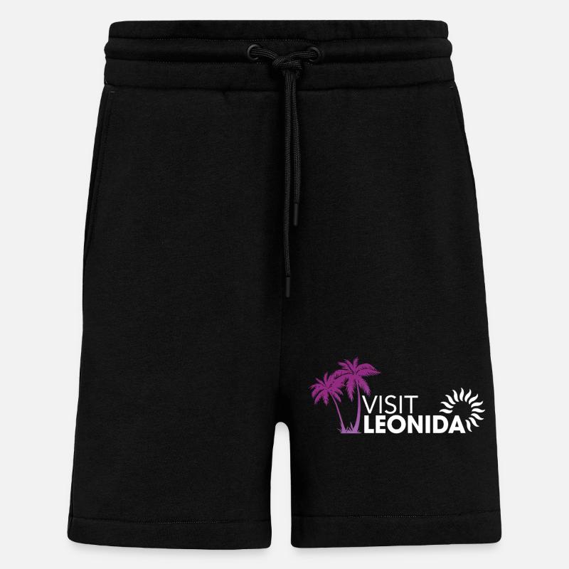 Visit Leonida VI - Short bio décontracté fabriqué en UE - SOLID BLACK