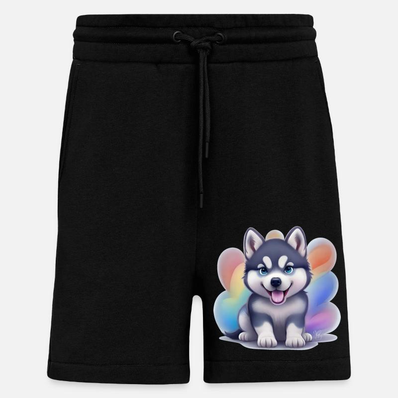 Siberian Husky Welpe - Shorts - made by SPREAD - SOLID BLACK