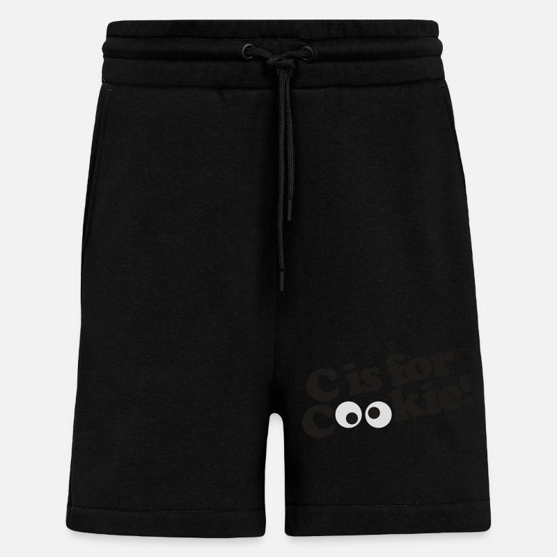 C is for Cookie - Shorts - made by SPREAD - SOLID BLACK