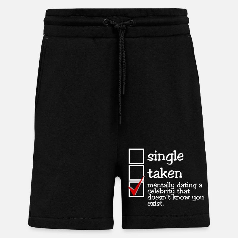 Mentally dating a celebrity (dark) - Shorts - made by SPREAD - SOLID BLACK