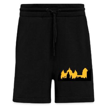 Leipzig Skyline - Short bio décontracté fabriqué en UE - SOLID BLACK - Devant