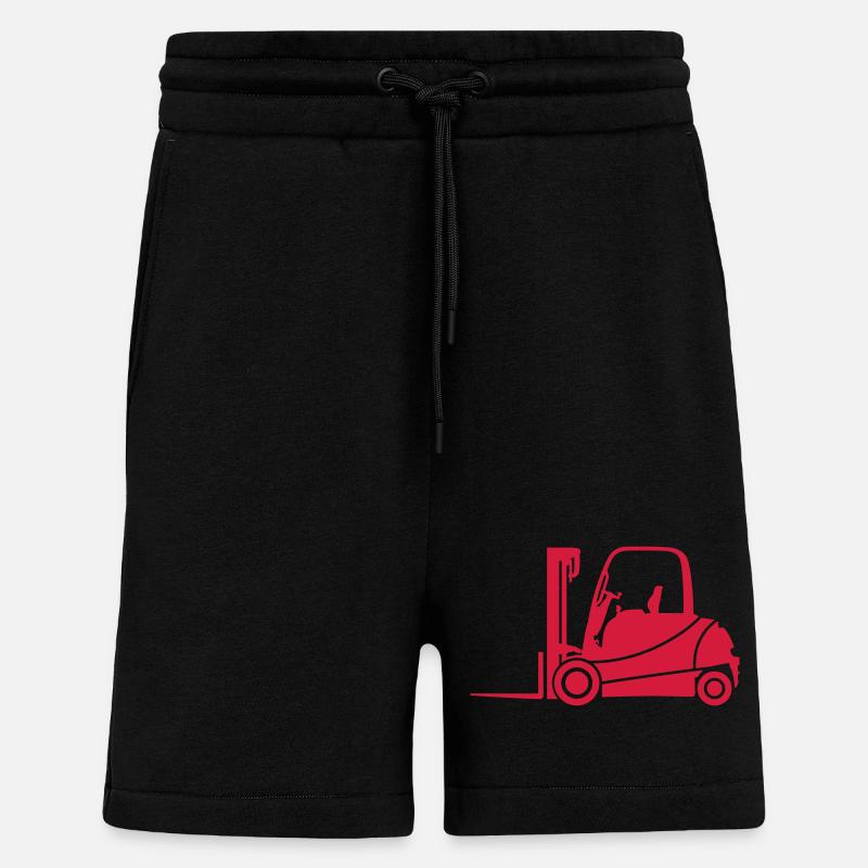 Gabelstapler Silhouette | Industrie & Technik Shir - Shorts - made by SPREAD - SOLID BLACK