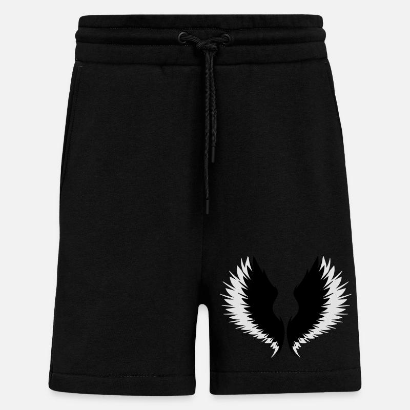 Wings with shadow - Shorts - made by SPREAD - SOLID BLACK