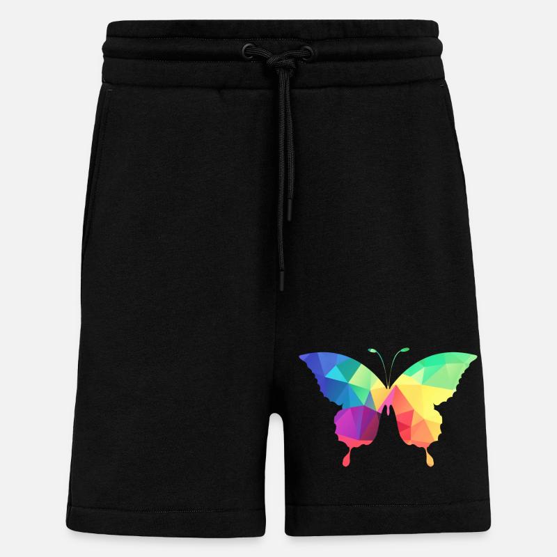 Bunter Schmetterling - Shorts - made by SPREAD - SOLID BLACK