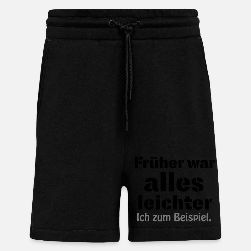 Previously, everything was easier - Shorts - made by SPREAD - SOLID BLACK