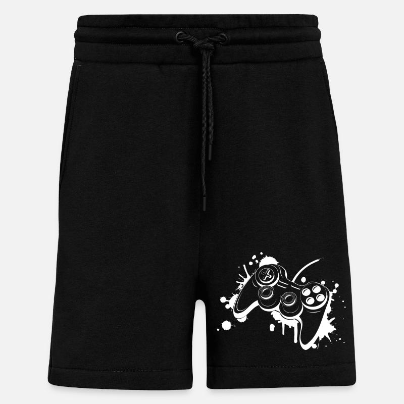 Gamepad Graffiti - Shorts - made by SPREAD - SOLID BLACK