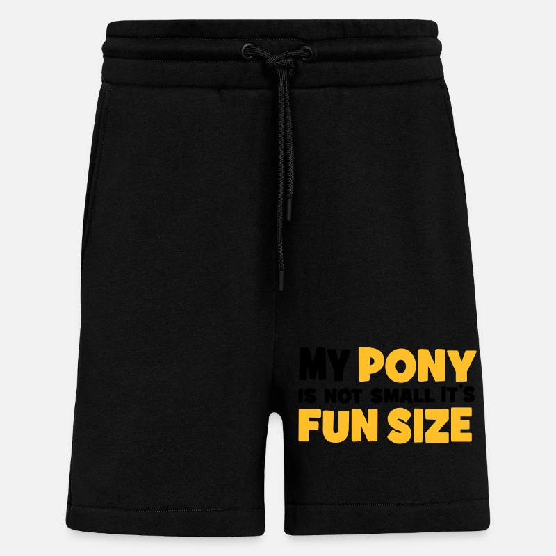 Pony - Short bio décontracté fabriqué en UE - SOLID BLACK