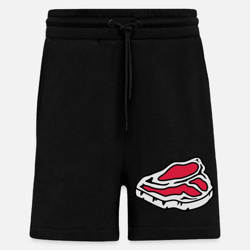 Ein rohes Steak - Shorts - made by SPREAD - SOLID BLACK