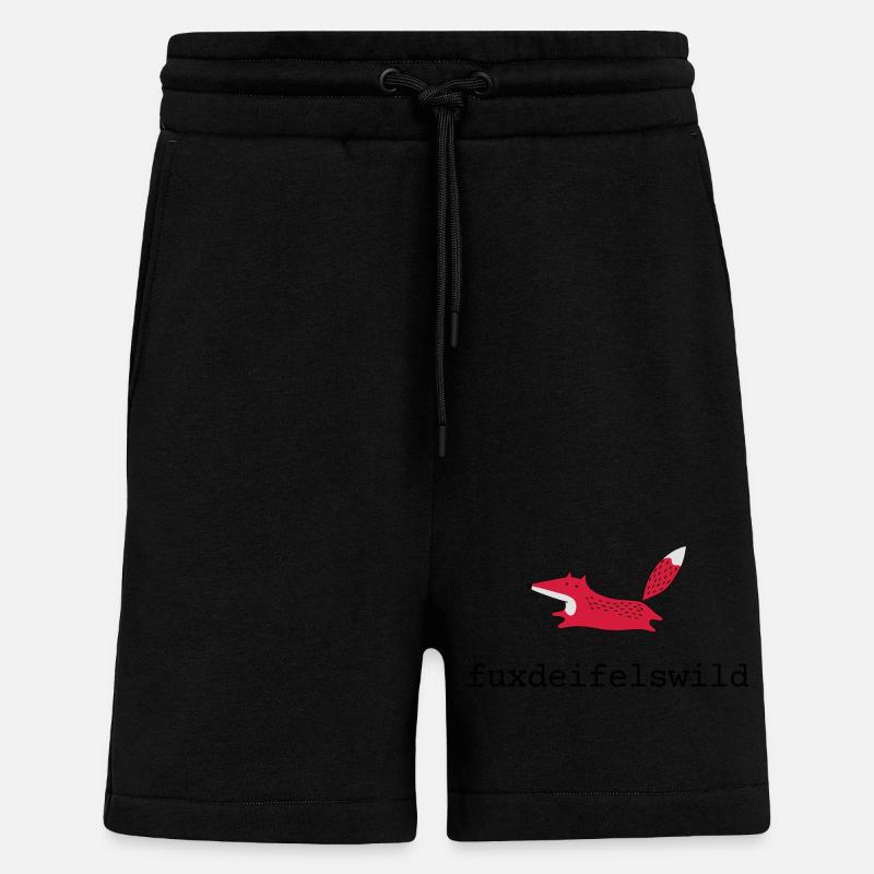 Fox fox deifels wild - Shorts - made by SPREAD - SOLID BLACK