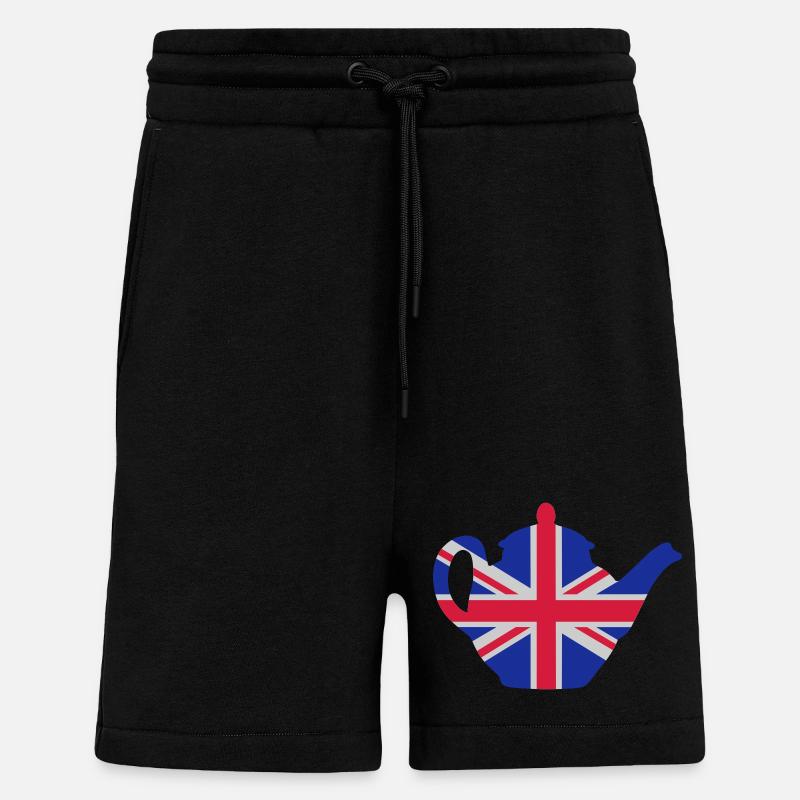 British teapot 3clr - Shorts - made by SPREAD - SOLID BLACK