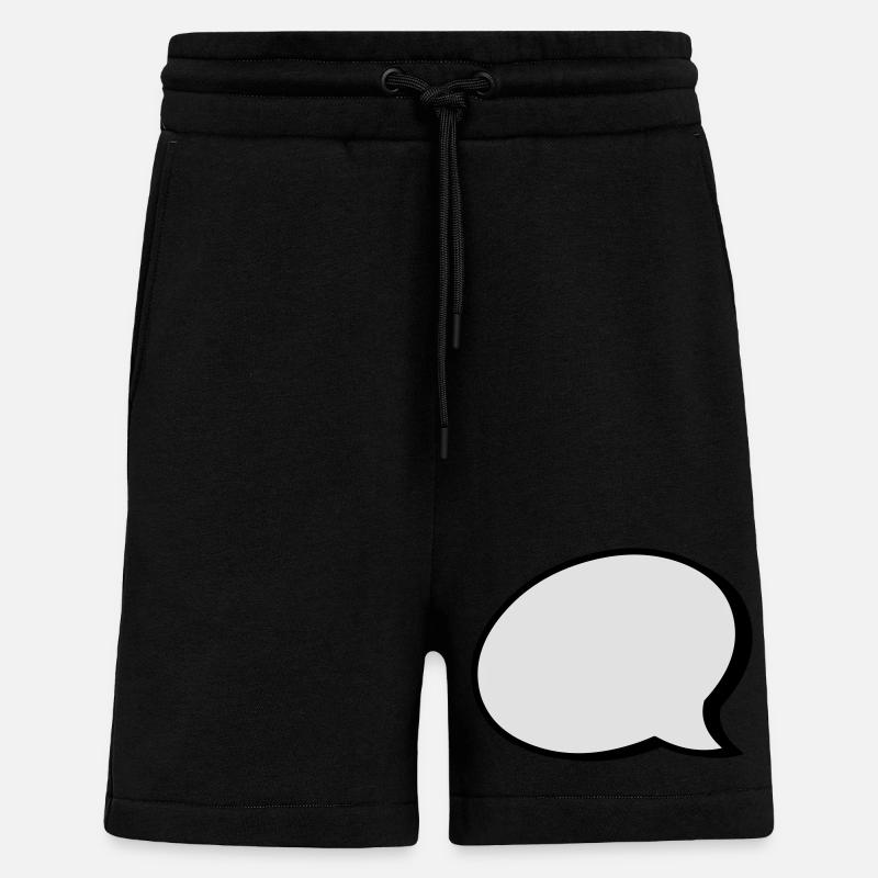 2541614 15422397 sprechblase - Shorts - made by SPREAD - SOLID BLACK