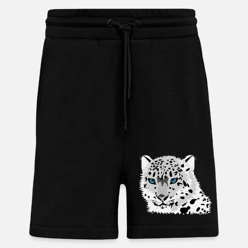 Chat de Léopard - Short bio décontracté fabriqué en UE - SOLID BLACK