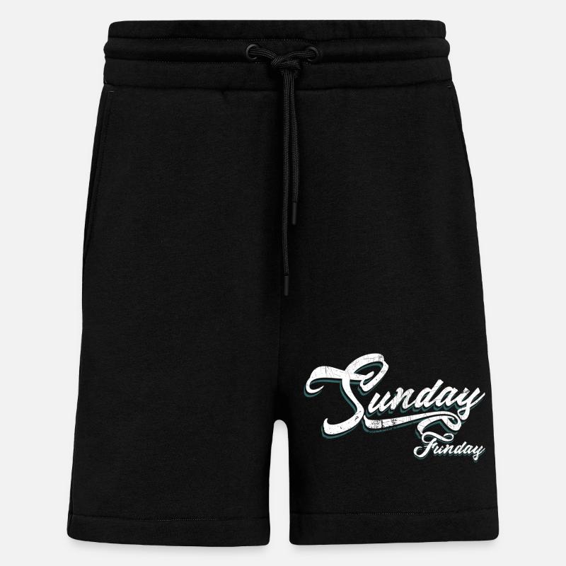Script du dimanche Funday Néon - Short bio décontracté fabriqué en UE - SOLID BLACK