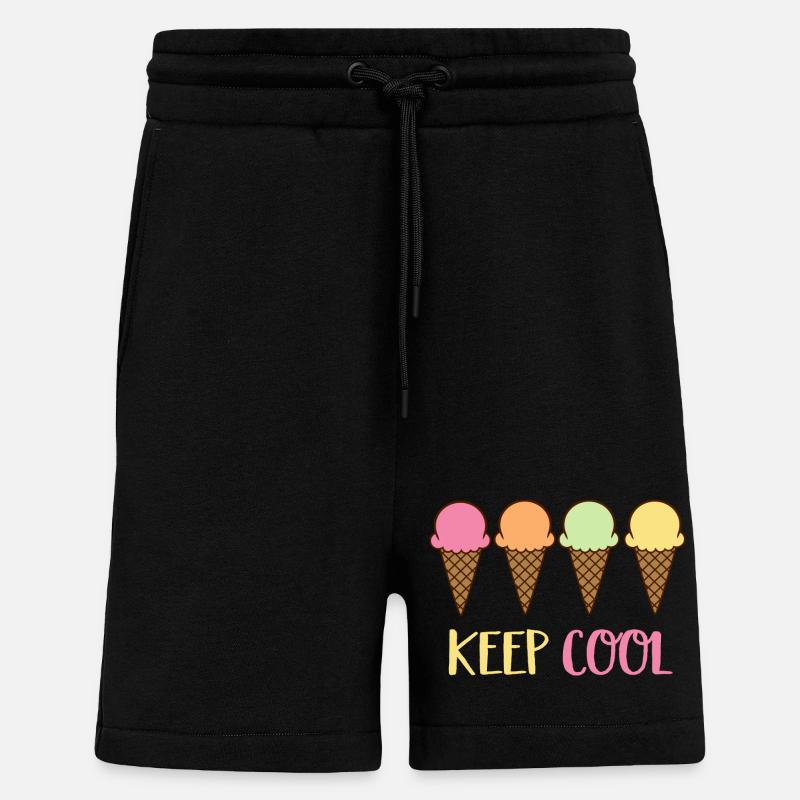 ice cream - Shorts - made by SPREAD - SOLID BLACK