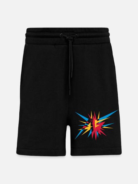 Explosion and rays - Shorts - made by SPREAD - SOLID BLACK