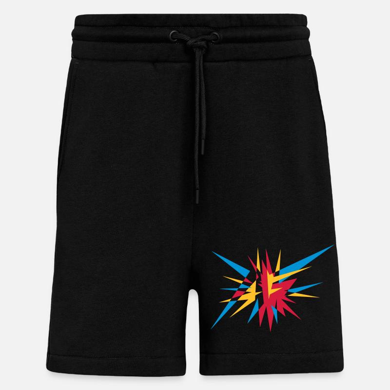 Explosion and rays - Shorts - made by SPREAD - SOLID BLACK