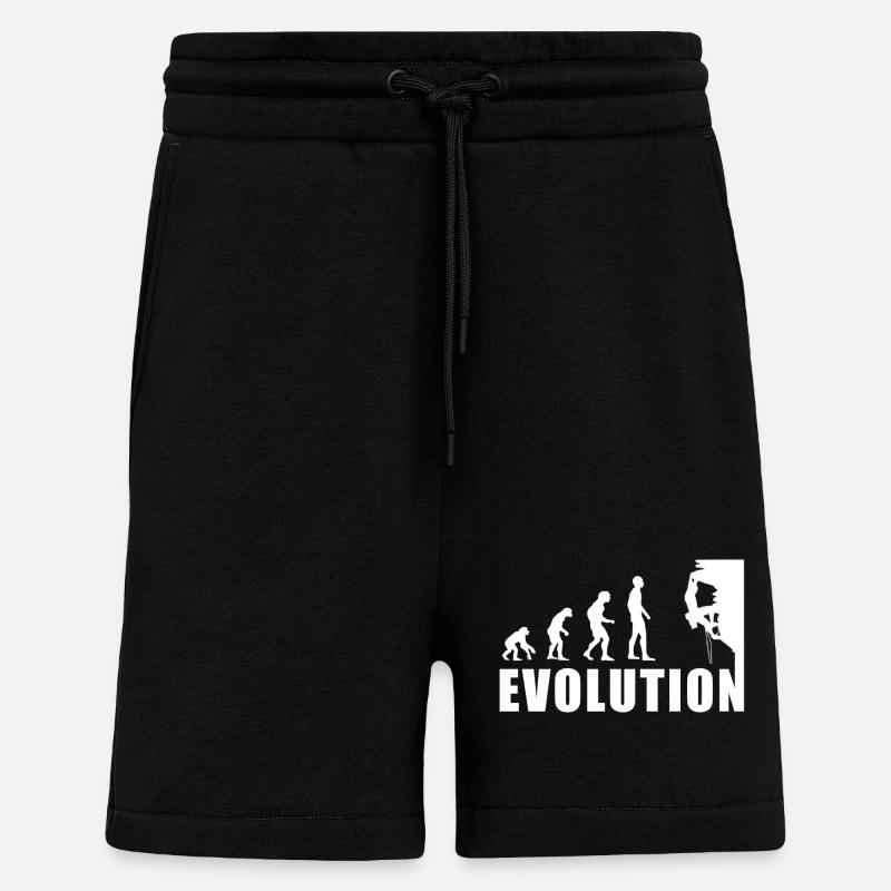 EVOLUTION Climbing Mountaineering Climbing Gift - Shorts - made by SPREAD - SOLID BLACK