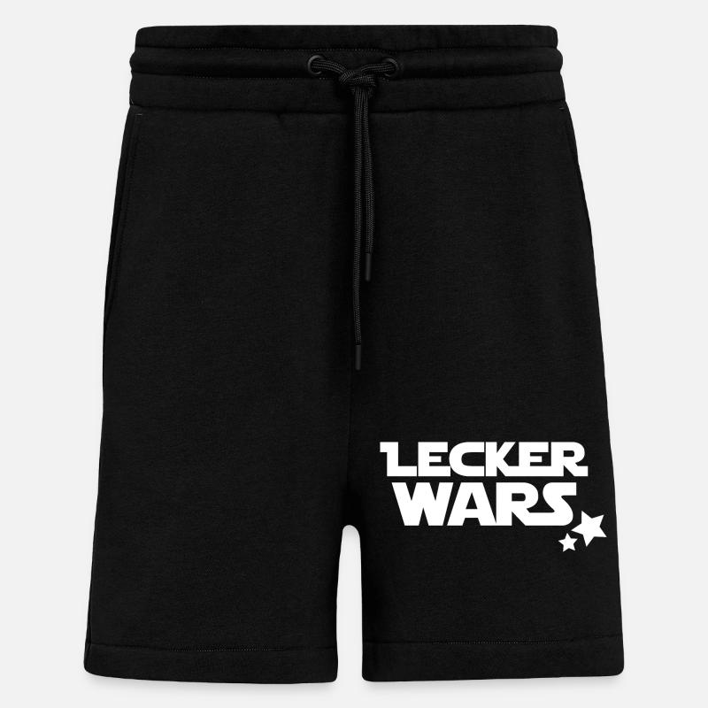 lecker wars - Shorts - made by SPREAD - SOLID BLACK