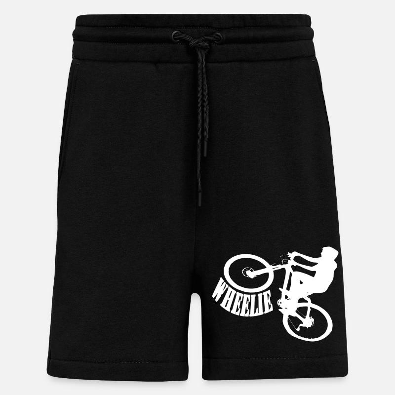 Roue roue - Short bio décontracté fabriqué en UE - SOLID BLACK