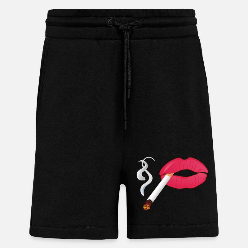 fumeur à la chaîne - Short bio décontracté fabriqué en UE - SOLID BLACK