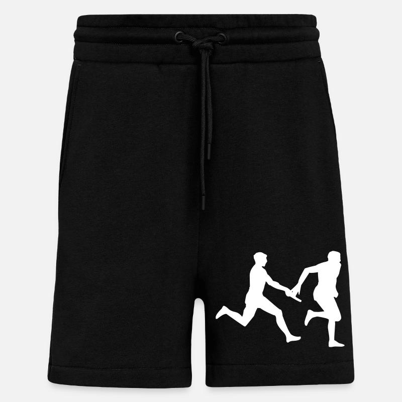 course de relais - Short bio décontracté fabriqué en UE - SOLID BLACK