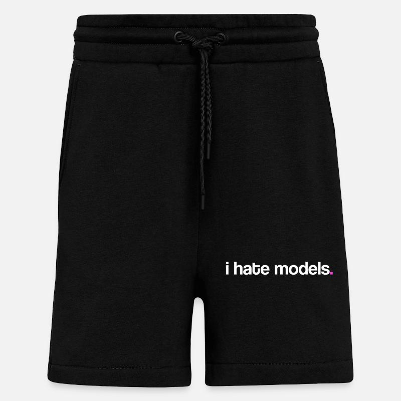 I hate models! - Shorts - made by SPREAD - SOLID BLACK