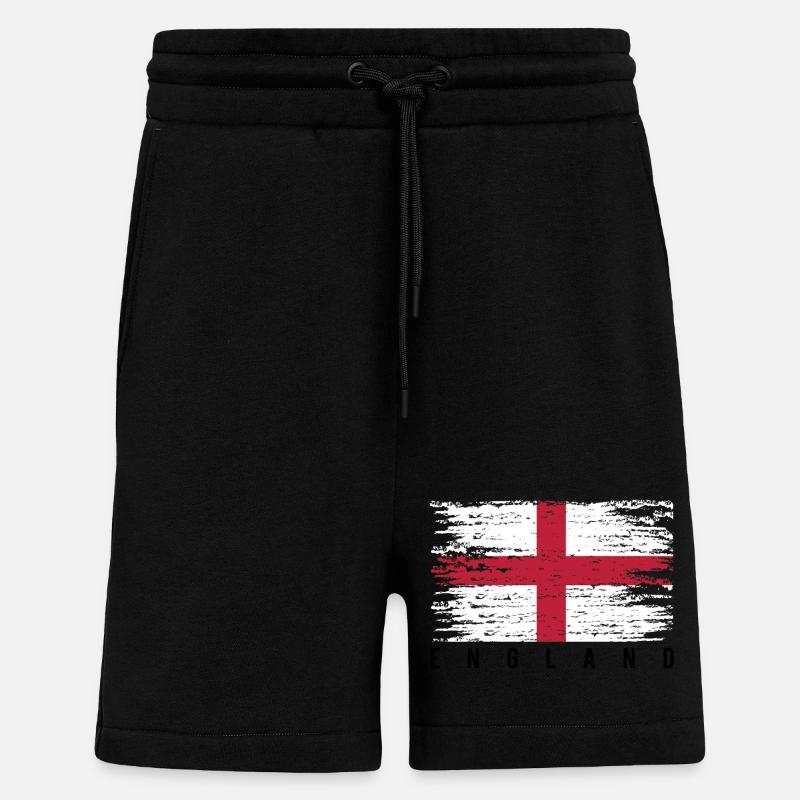 Englisches Kreuz mit Strähnen - Shorts - made by SPREAD - SOLID BLACK