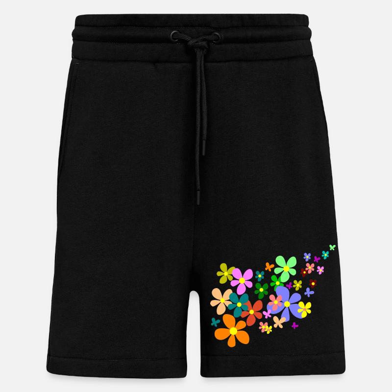 fleur - Short bio décontracté fabriqué en UE - SOLID BLACK