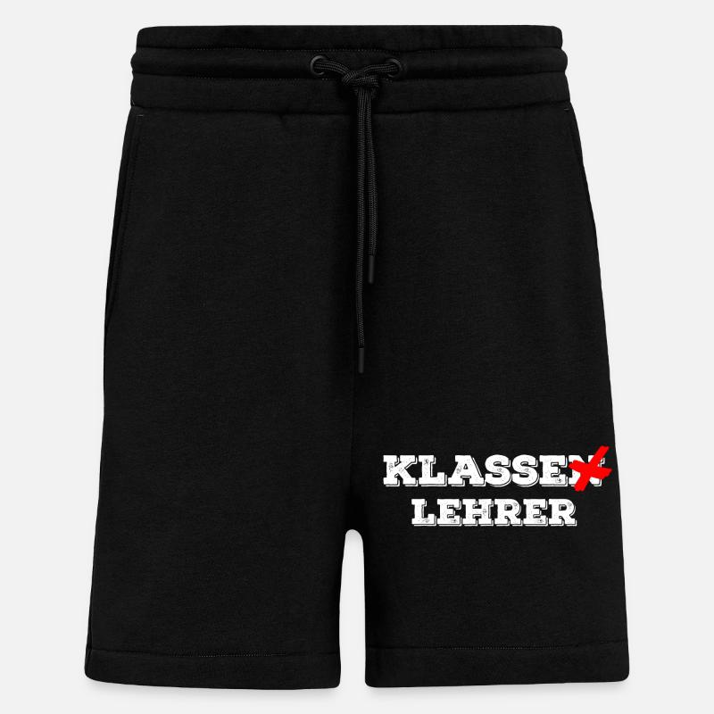 Class teacher - class teacher - funny school - Shorts - made by SPREAD - SOLID BLACK