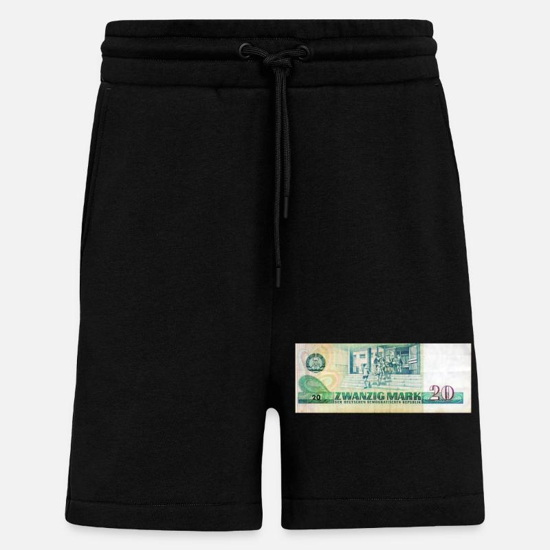 20 mark der ddr - Shorts - made by SPREAD - SOLID BLACK