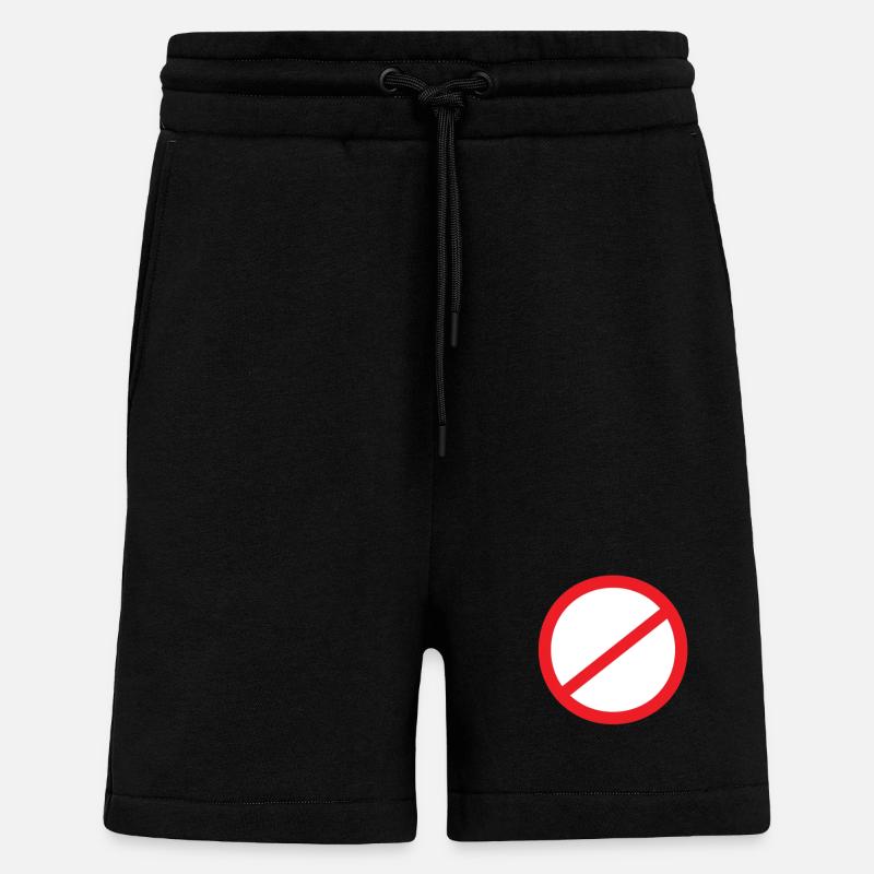 Forbidden Symbol Pattern - Shorts - made by SPREAD - SOLID BLACK
