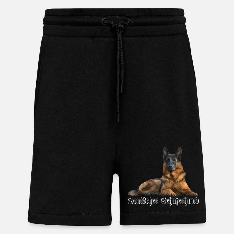 Deutscher Schäferhund,Schäferhund,Hundekopf,Hunde - Shorts - made by SPREAD - SOLID BLACK