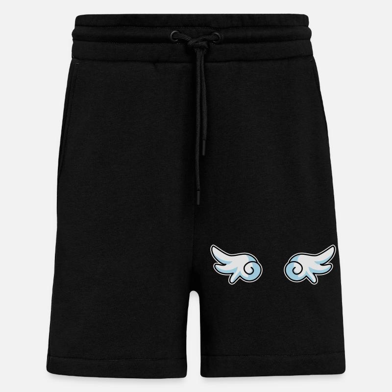 Ailes d'ange - Short bio décontracté fabriqué en UE - SOLID BLACK