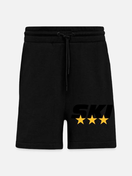 ski - Short bio décontracté fabriqué en UE - SOLID BLACK