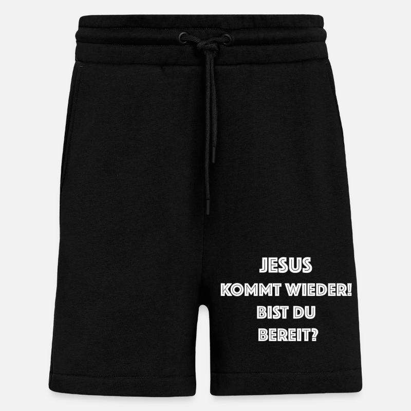 Jesus is coming again – ready? - Shorts - made by SPREAD - SOLID BLACK
