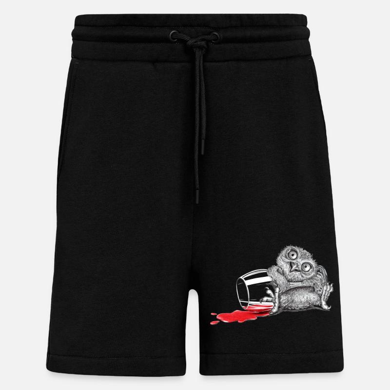 Tipsy owl - Shorts - made by SPREAD - SOLID BLACK