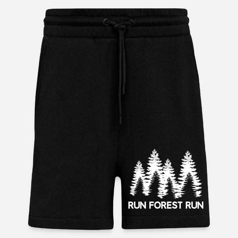 Run Forest Run - Short bio décontracté fabriqué en UE - SOLID BLACK