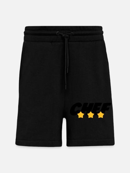 Chef cooking - Short bio décontracté fabriqué en UE - SOLID BLACK