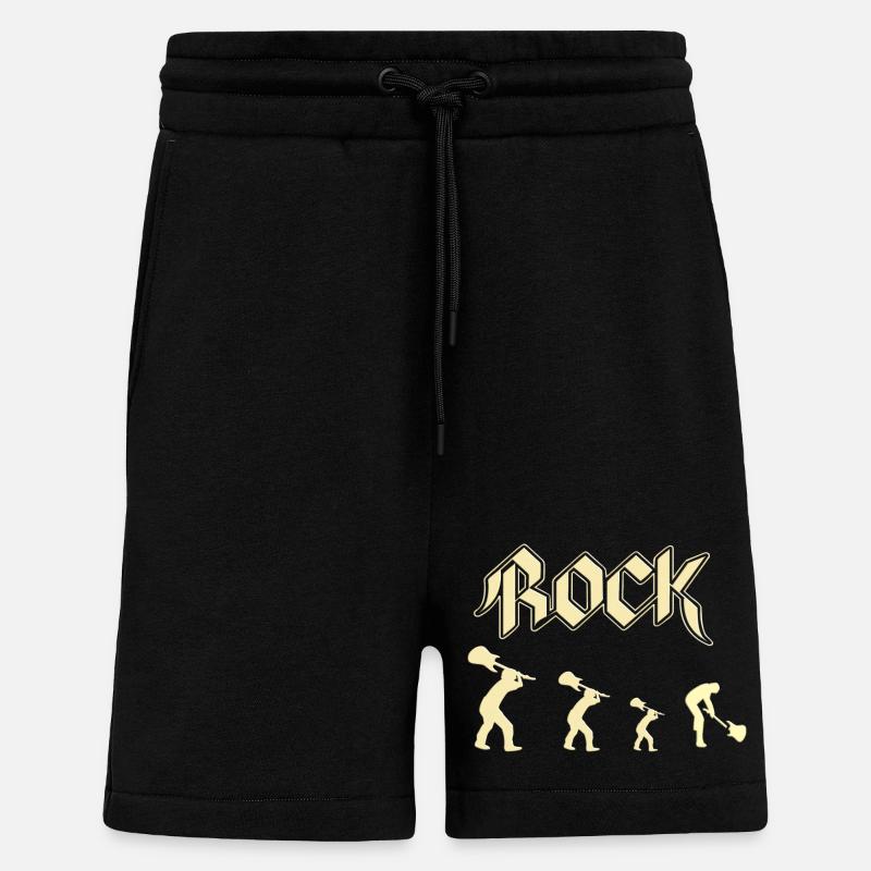 rock - Short bio décontracté fabriqué en UE - SOLID BLACK