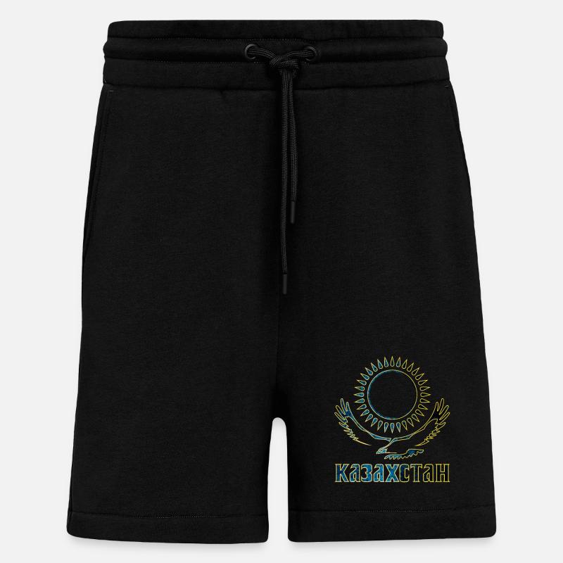 Kasachstan Adler Schriftzug Geschenk - Shorts - made by SPREAD - SOLID BLACK