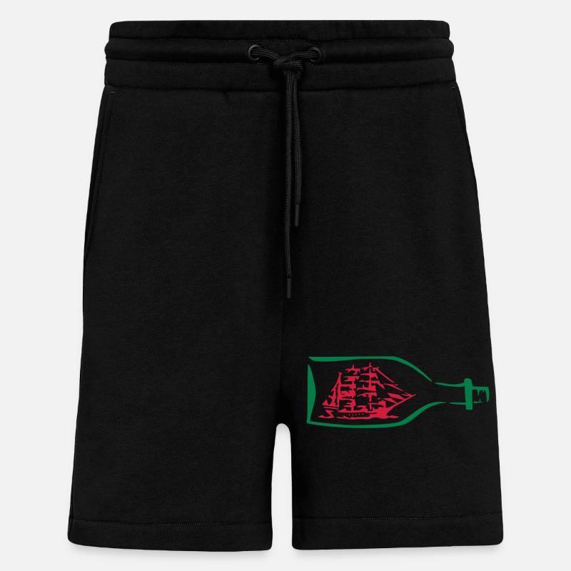 Schiff Flaschenschiff Geschenk - Shorts - made by SPREAD - SOLID BLACK