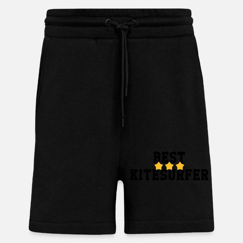 Kiteboarding / Kitesurfing / Kitesurf / - Short bio décontracté fabriqué en UE - SOLID BLACK
