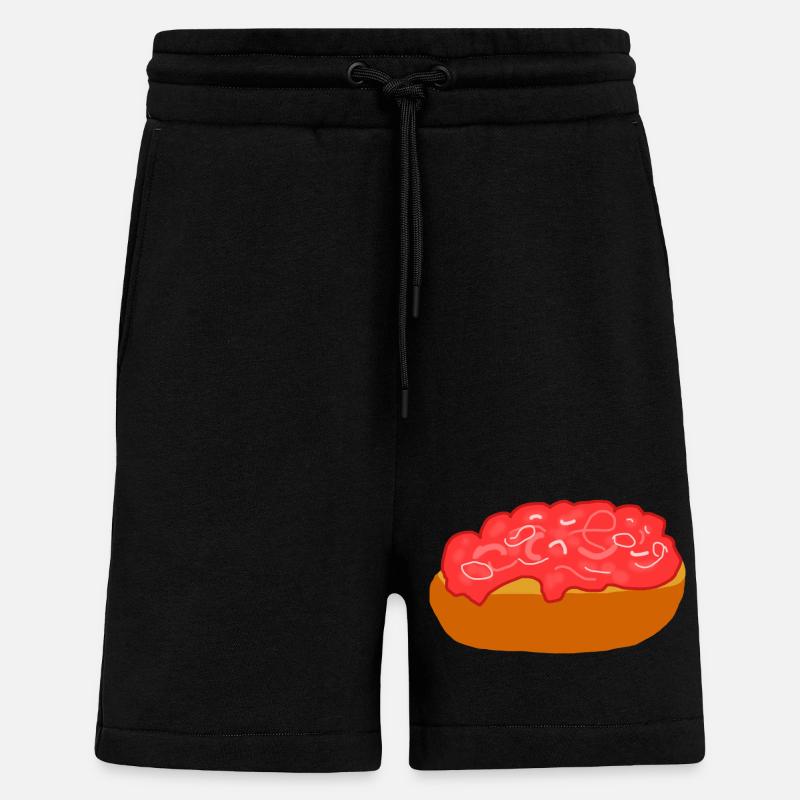 Mettbrötchen aux oignons - Short bio décontracté fabriqué en UE - SOLID BLACK