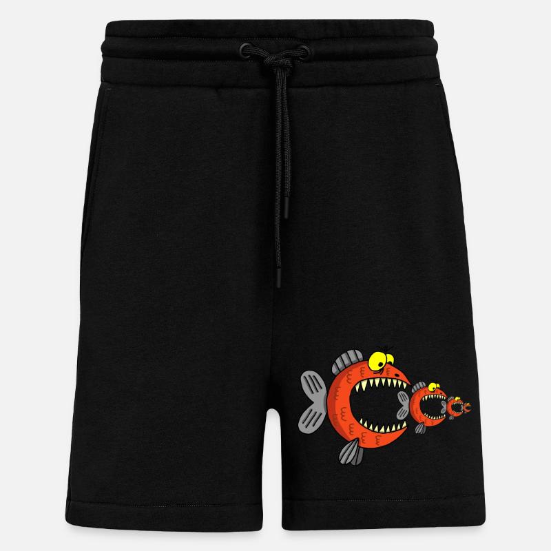 Fisch- und Nahrungskette - Shorts - made by SPREAD - SOLID BLACK