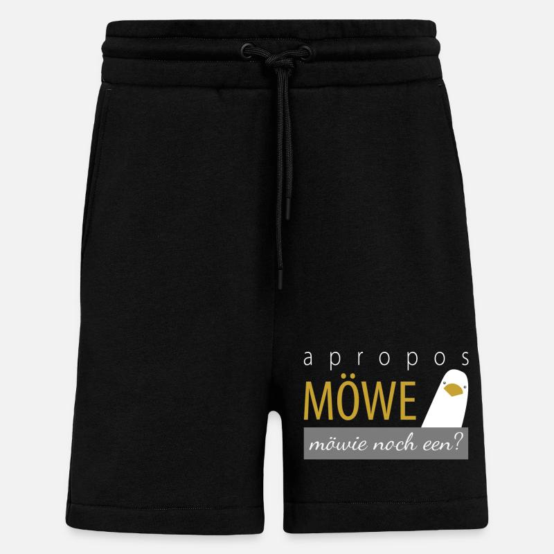 apropos Möwe - möwie noch een? - Shorts - made by SPREAD - SOLID BLACK